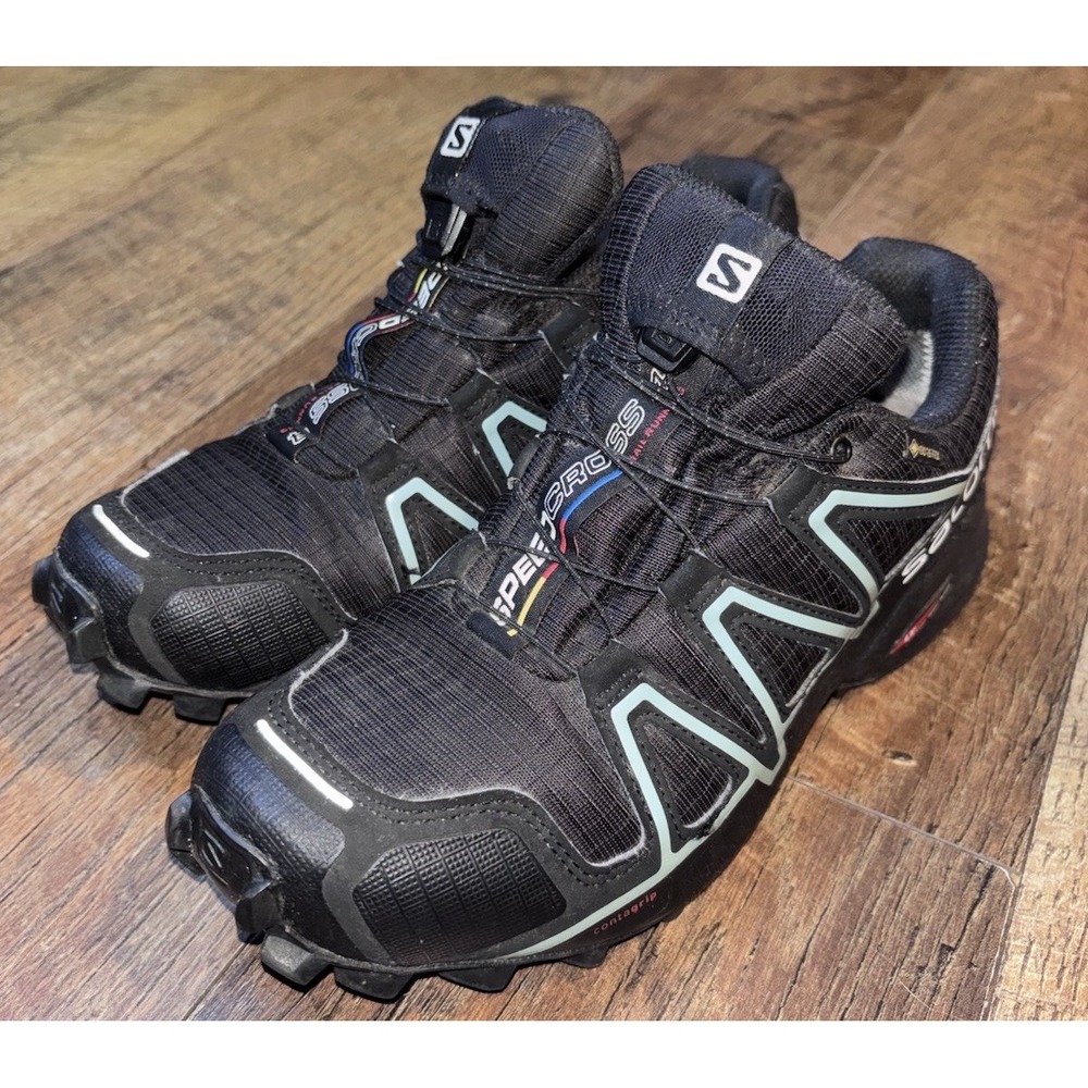 Salomon Speedcross 4 Womens Size 7 Black Hiking Shoes Comfort Walk Sneakers VD2